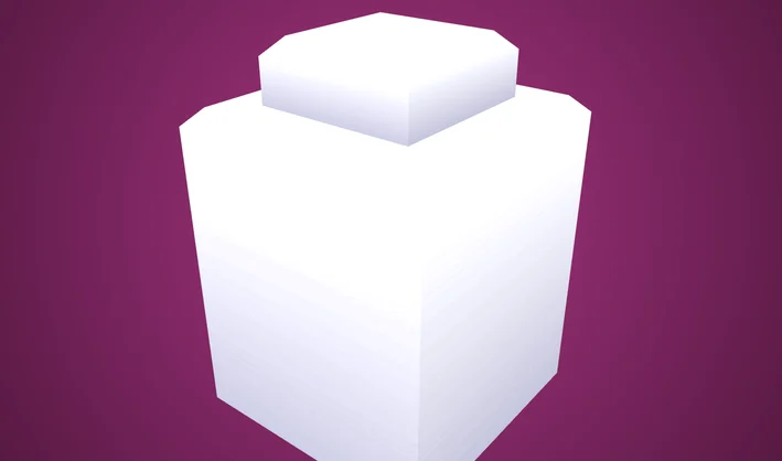 Square Detailed Brick 1x1