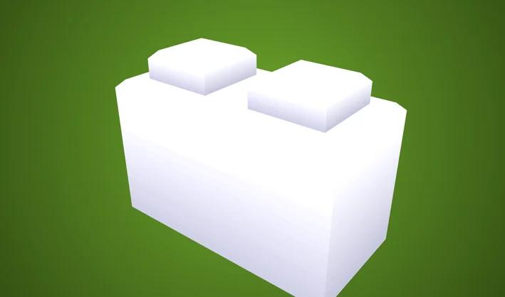 Square Detailed Brick 1x2