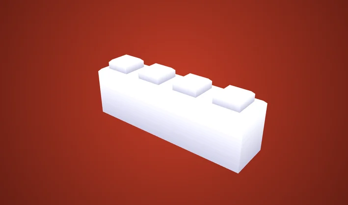 Square Detailed Brick 1x4
