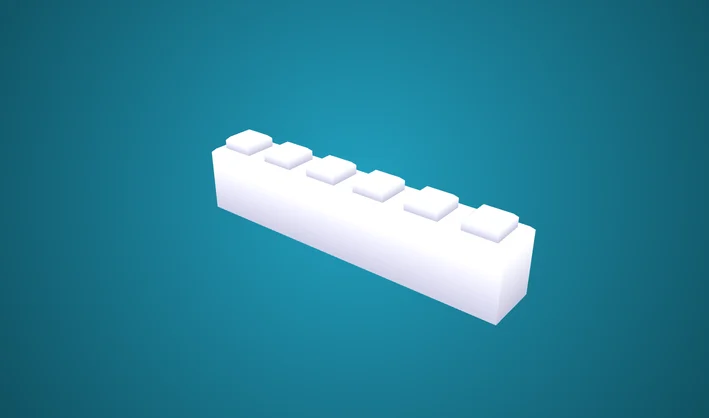 Square Detailed Brick 1x6