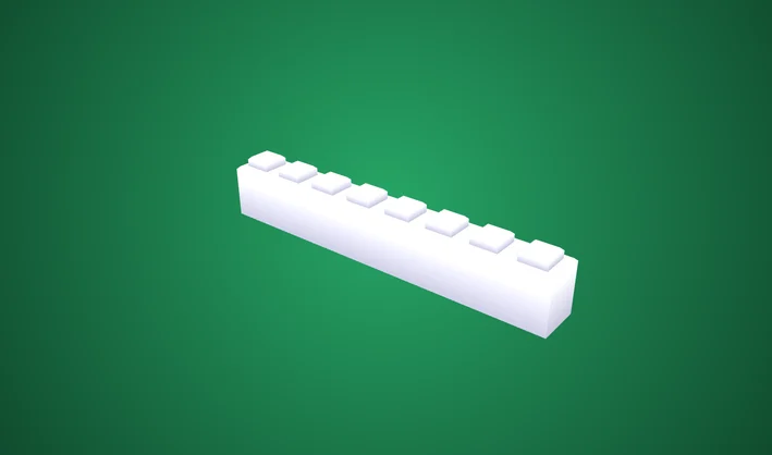 Square Detailed Brick 1x8