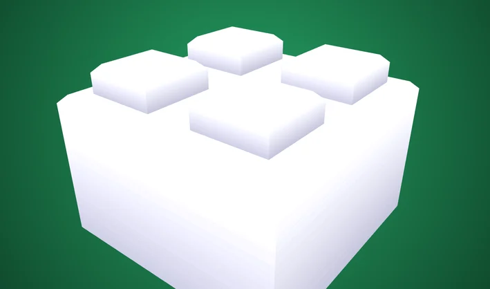 Square Detailed Brick 2x2