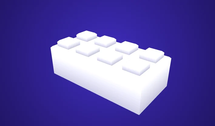 Square Detailed Brick 2x4