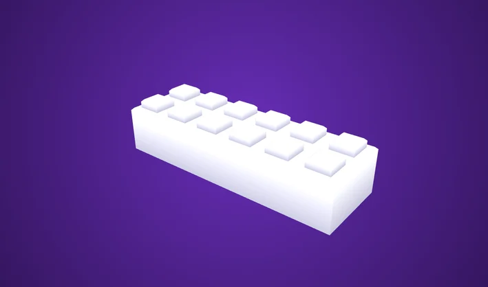 Square Detailed Brick 2x6
