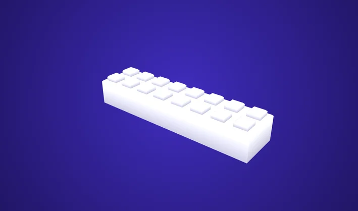 Square Detailed Brick 2x8