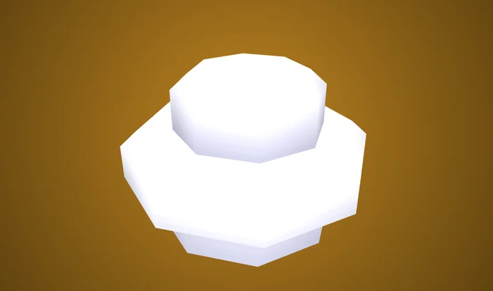 Square Detailed Plate 1x1 Round