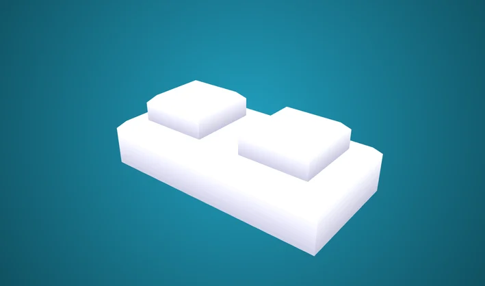 Square Detailed Plate 1x2