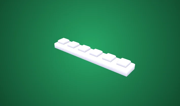 Square Detailed Plate 1x6