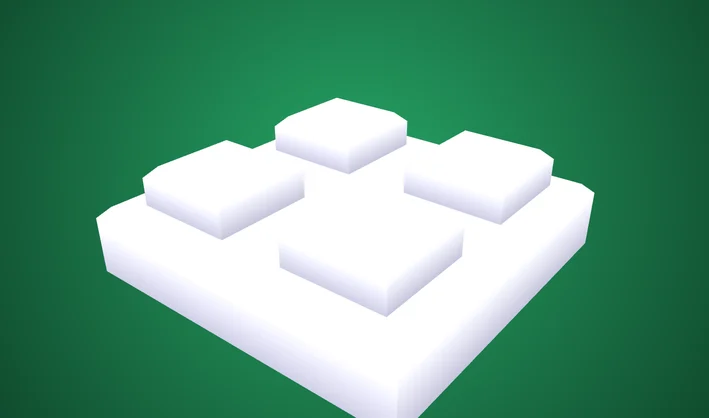 Square Detailed Plate 2x2