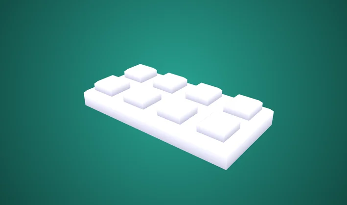 Square Detailed Plate 2x4