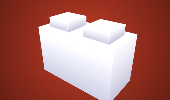 Square Simple Brick 1x2