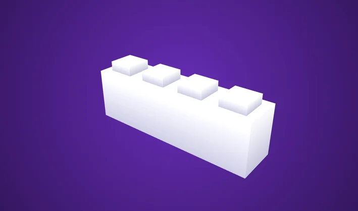 Square Simple Brick 1x4