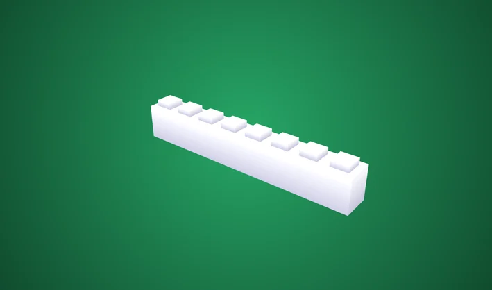 Square Simple Brick 1x8