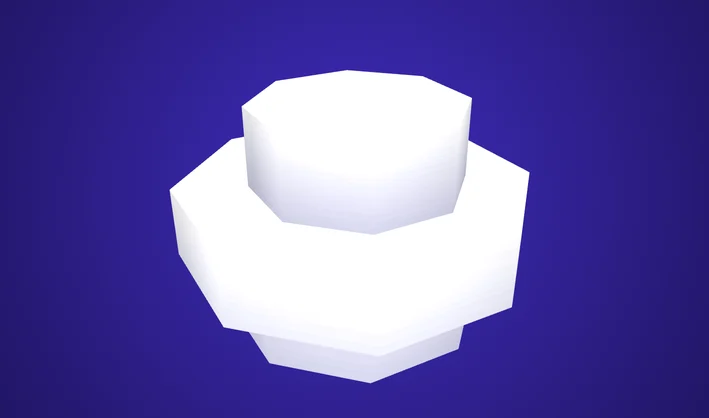 Square Simple Plate 1x1 Round