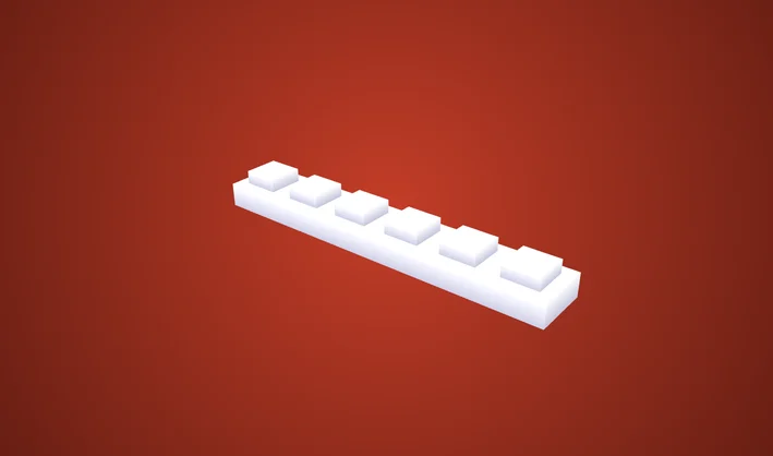 Square Simple Plate 1x6
