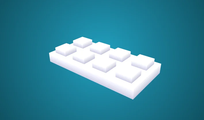 Square Simple Plate 2x4