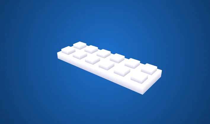 Square Simple Plate 2x6
