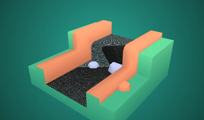 Tile River Waterfall