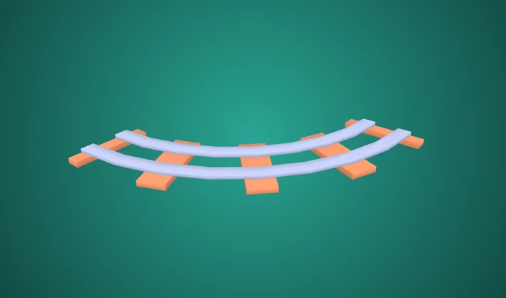 Trainset Rail Detailed Bend