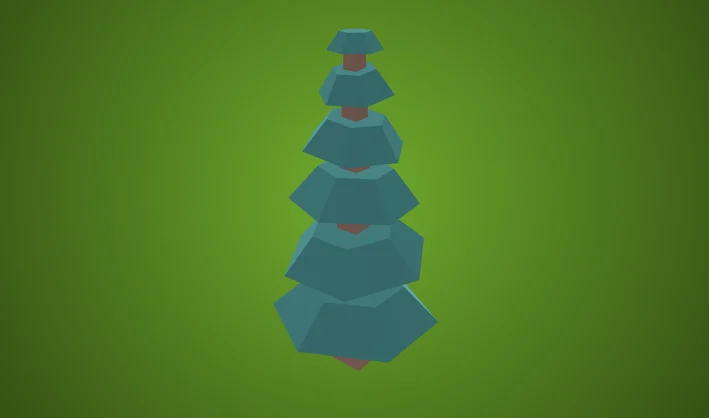 Tree Pine Round Type B
