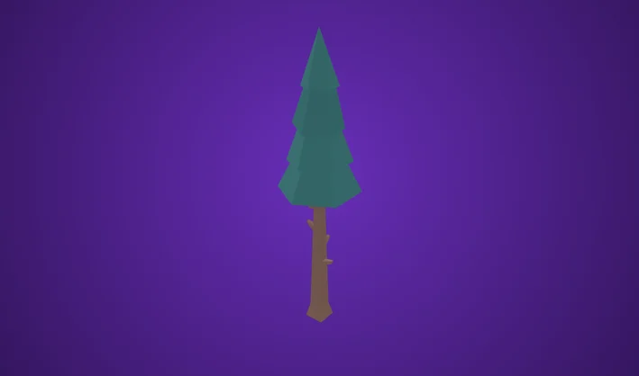 Tree Pine Tall D Detailed
