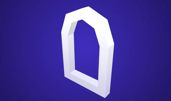 Window White Round Wide